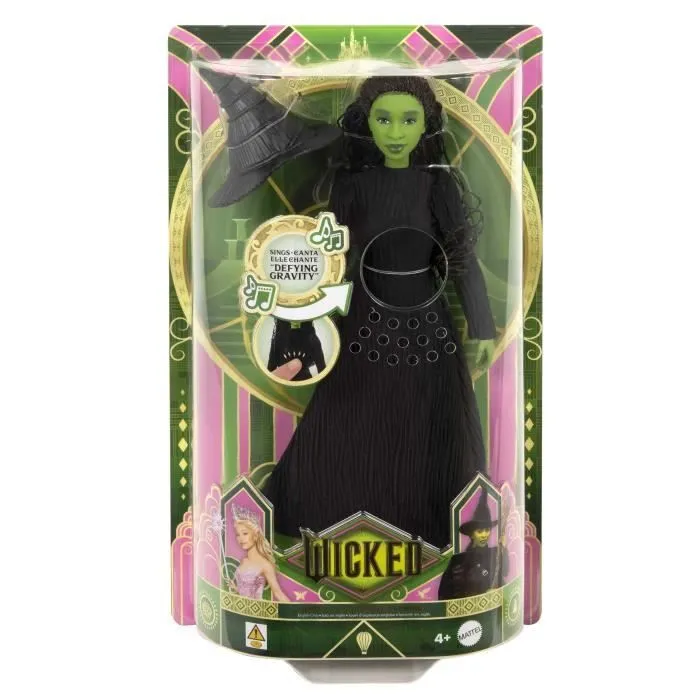 Mattel-Wicked-Poupée Elphaba chantante avec habillages et accessoires - Wicked - HYM40-1