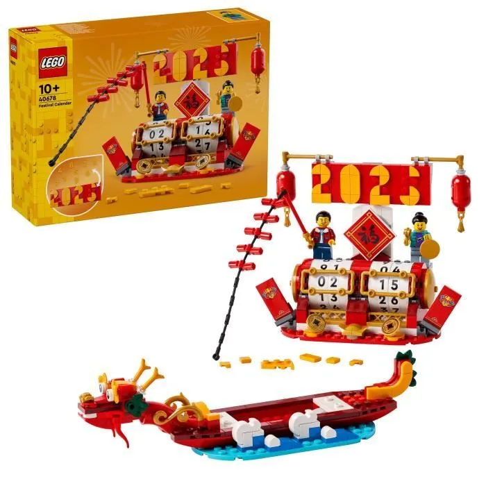 LEGO 40678 Le calendrier des fêtes - Idée cadeau et jouet 2-en-1 pour le Nouvel An lunaire-0
