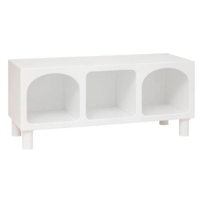 Etagère 3 compartiments "Tara" blanc 90x40x32cm - Atmosphera createur d'interieur - Banc-0