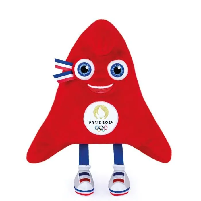 Mascotte Jeux Olympiques Paris 2024 - DOUDOU ET COMPAGNIE - multicolore - 35 cm - Peluche à câliner-0