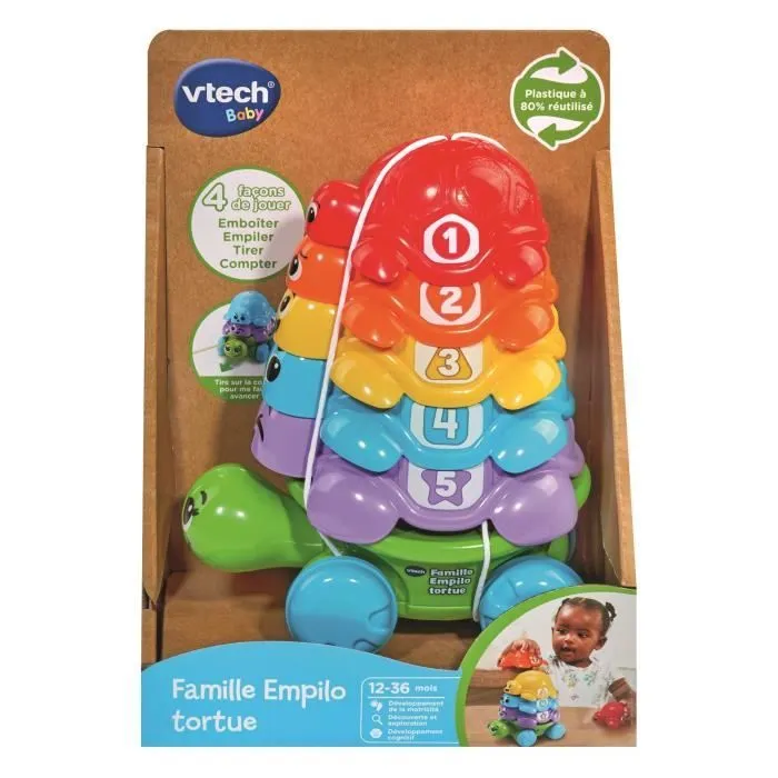 VTECH-FAMILLE EMPILO TORTUE (PLASTIQUE REUTILISE)-5