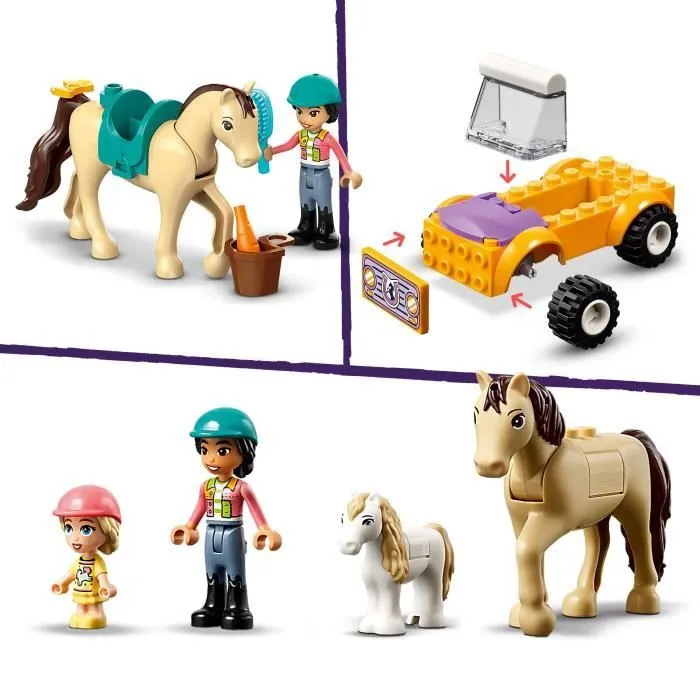 LEGO® 42634 Friends La Remorque du Cheval et du Poney, Jouet avec Figurines Liann, Zoya et 2 Figurines d'Animaux-3