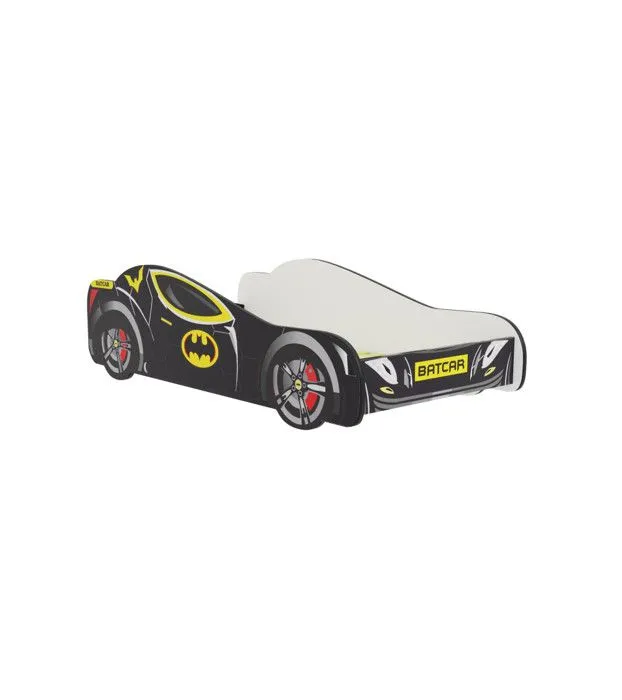 Lit enfant pour garçon voiture Batman batcar avec matelas et sommier inclus - 160 cm x 80 cm-0