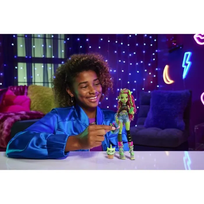 Monster High-Venus McFlytrap-Poupée avec Chewlian et accessoires HRP81-5