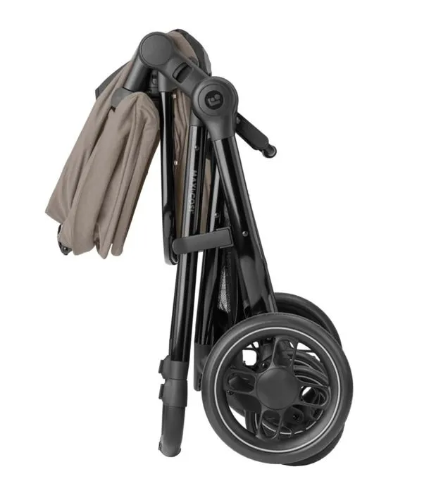 MAXI-COSI Poussette 2 en 1 Zelia 3 Luxe, nacelle intégrée, 4 roues, Truffle-5
