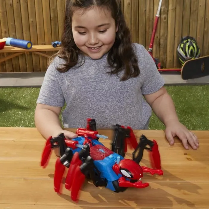 Figurine Spider-Man Véhicule Araignée de combat - Lance de l'eau et des projectiles - Dès 4 ans - HASBRO, Marvel-1
