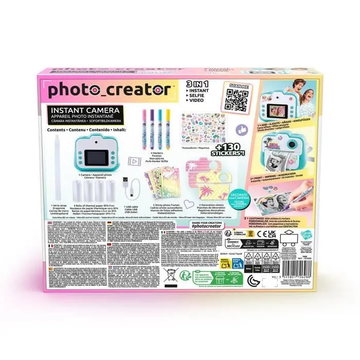 Canal Toys - Photo Creator - Appareil photo instantané Édition limitée - Impression thermique, sans encre - CLK 028-2