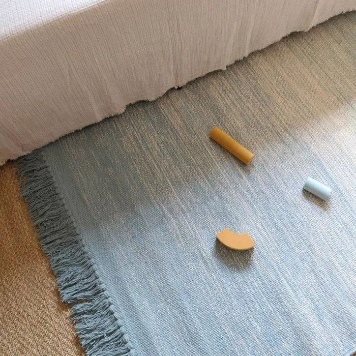 Tapis Coton Kirthy Bleu par Nattiot - 100 x 150 cm - Bleu - 100 x 150 cm-3