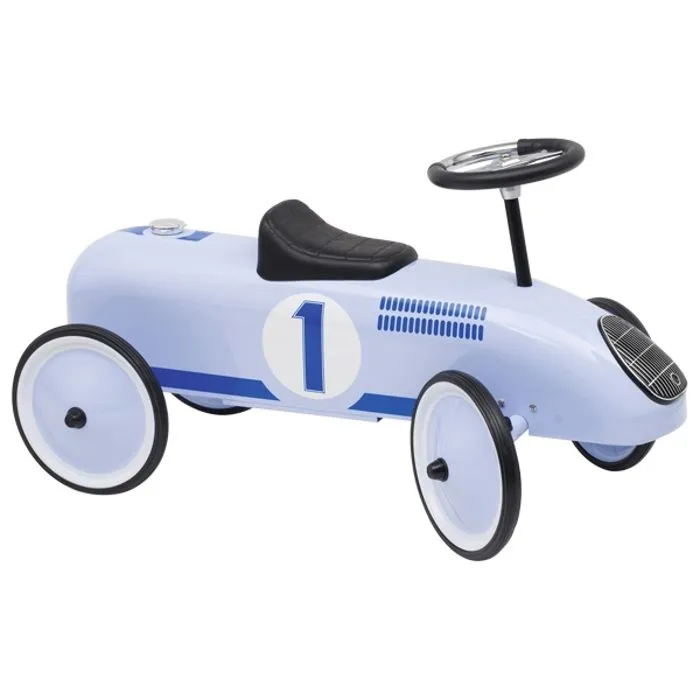 Porteur Voiture Numéro 1 Bleu - GOKI - Jouet Enfant 12 mois et plus - Métal et plastique - 73,5 x 35 x 34,5 cm-1