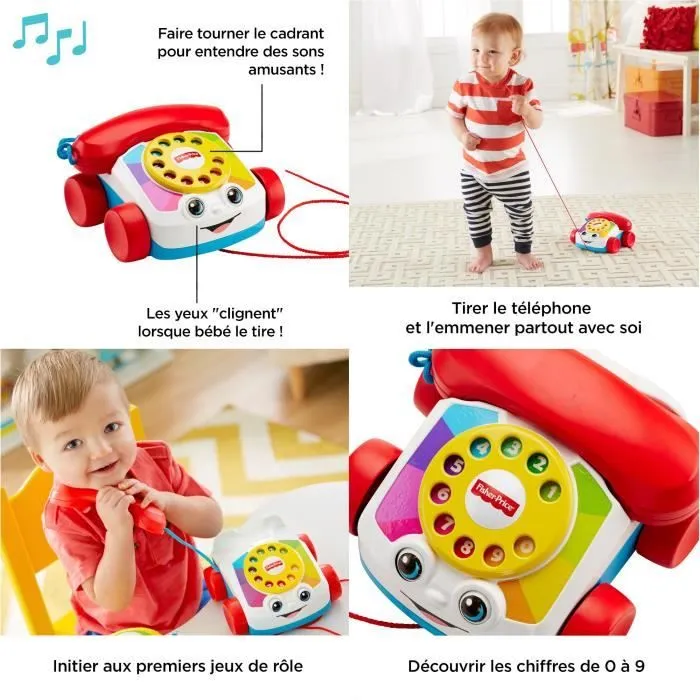 Fisher-Price - Le Téléphone Animé - Jouet d'éveil - 12 mois et + FGW66-1