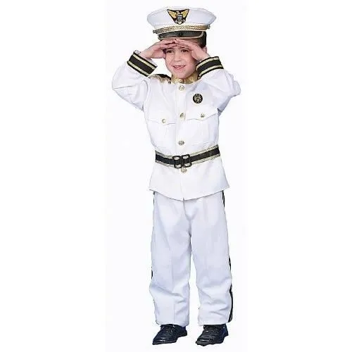 Costume d'Amiral Deluxe - DRESS UP AMERICA - 229-L - 12-14A ans - Tissu ignifugé - Mixte-0