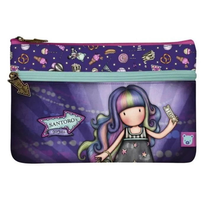 Trousse d'écolier - Gorjuss - Up and away - Violet - Polyester - 23.4 x 15.5 x 1.5 cm-0