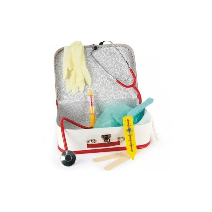 Jouet valise de docteur avec accessoires - EGMONT TOYS - Mixte - Gris - 25x18x8cm-1