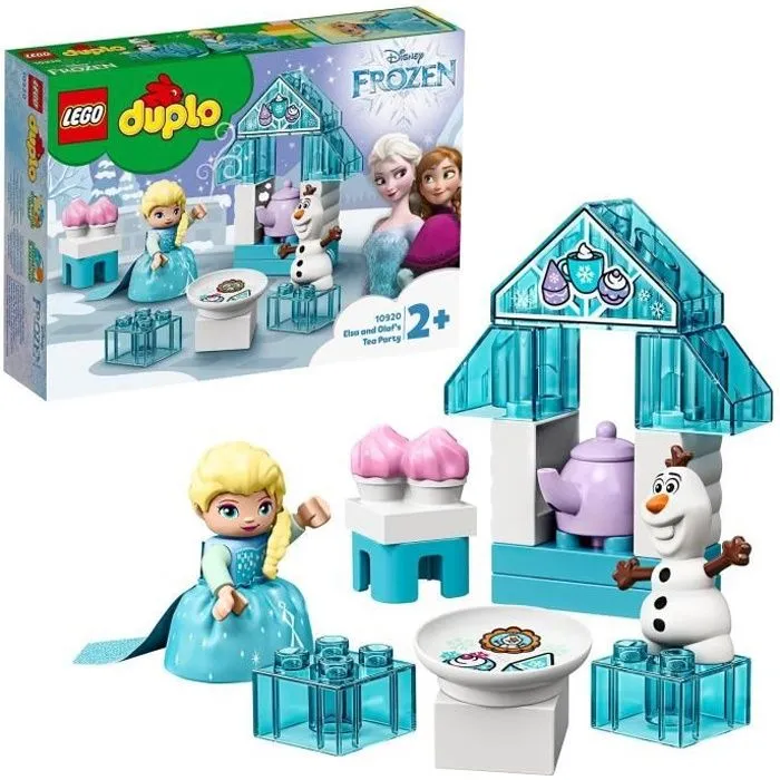 LEGO® 10920 DUPLO Disney La Reine Des neiges Le Goûter d’Elsa Et Olaf, Jouet avec Grandes Briques et Poupée pour Enfants de 2 ans-0
