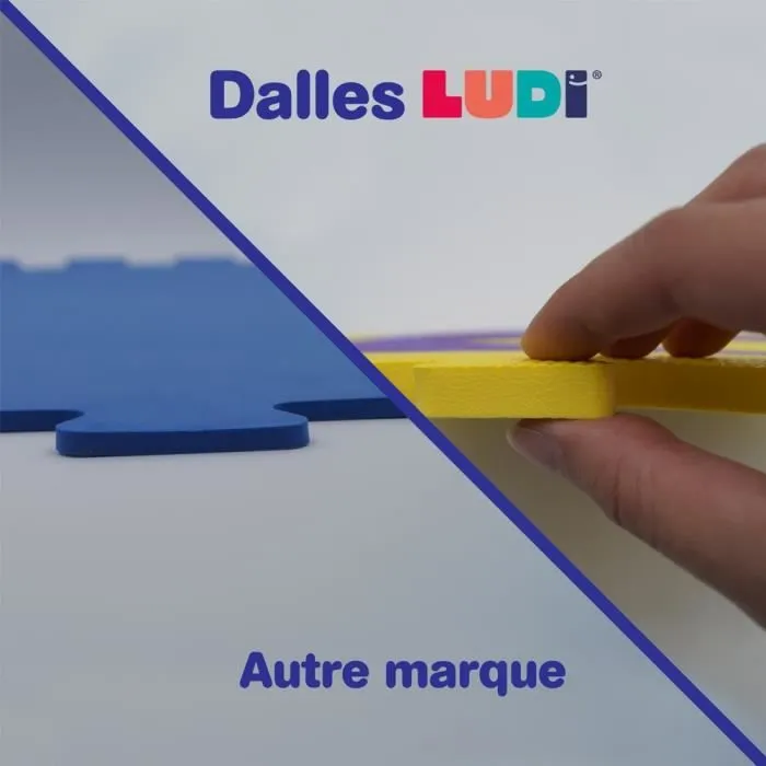 Dalles en mousse unies - LUDI - 90 x 90 cm - Isolation, amortissement, résistance - Bébé-6