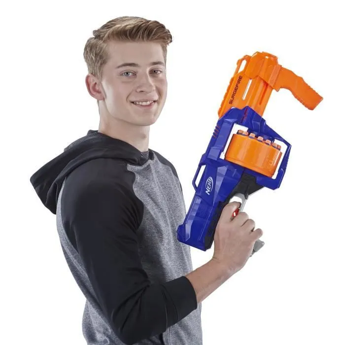 NERF - Elite Surgefire - Pistolet à 15 fléchettes officielles-2