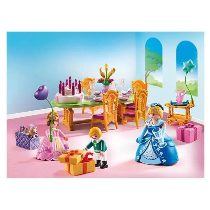 PLAYMOBIL - Princess - Salle à Manger pour Anniversaire Princier - Contient 3 personnages - 4 ans et plus-2