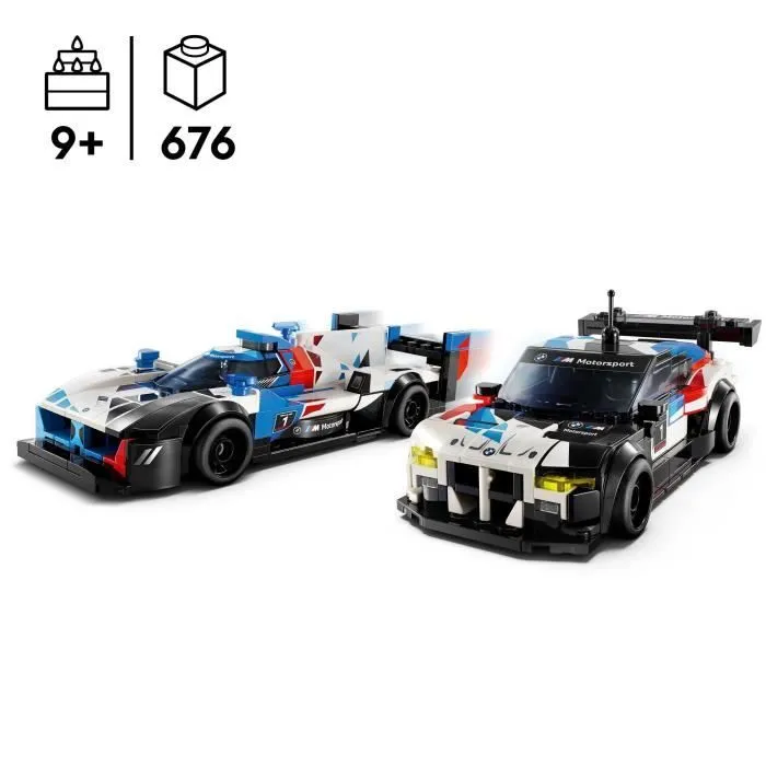 LEGO Speed Champions 76922 Voitures de Course BMW M4 GT3 et BMW M Hybrid V8, Idée Cadeau-1