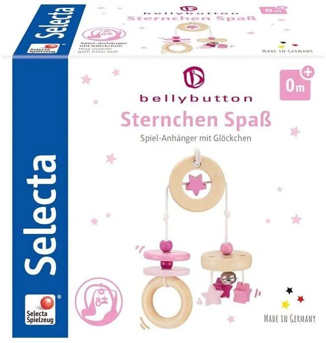 Jeu Sternchen Spass Fille Rose - Selecta - Jouet pour landau - 0-18 mois - Bois écologique-1
