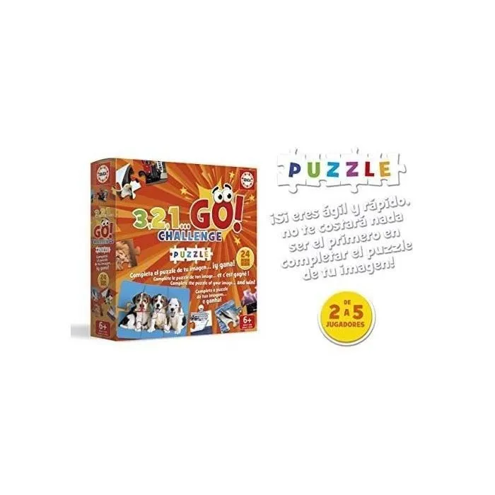 Jeu de société 3,2,1 go Challenge - Puzzle EDUCA pour adultes et enfants de 6 ans et plus - Bleu - Multicolore-2