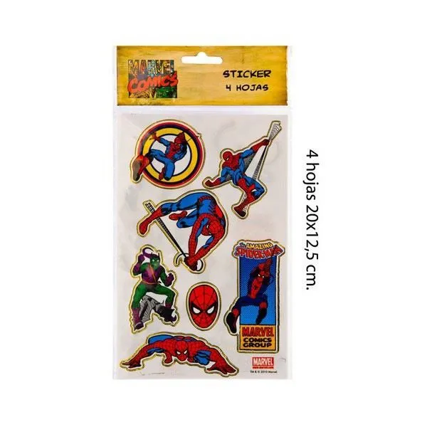 Stickers - Spiderman - Décoration murale - 20 x 12,5 cm - Enfant - Mixte-0