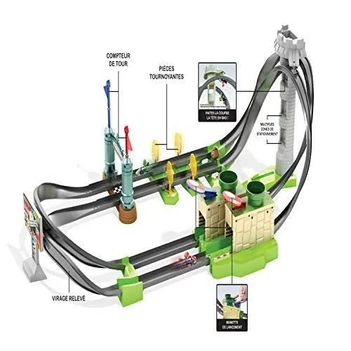 Circuit Mario Kart Hot Wheels - Petite Voiture - Dès 5 ans - Gris-2