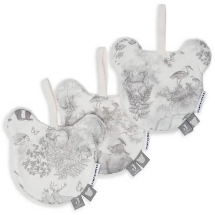 Attache Sucette en tissu Pimpelmees - Animaux Forêt - Porte tétine bébé-3