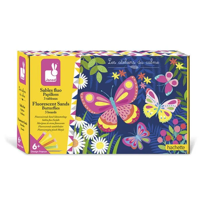 Kit Créatif - Coffret Sables Fluo Papillons-0