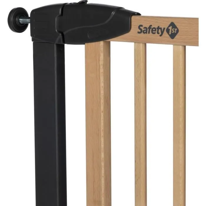 SAFETY 1ST SIMPLY CLOSE WOOD & META, Pression, 73-80 cm (Max. 94cm), sans vis ni perçage, Ouverture d'une Main, Bois et Graphite-5
