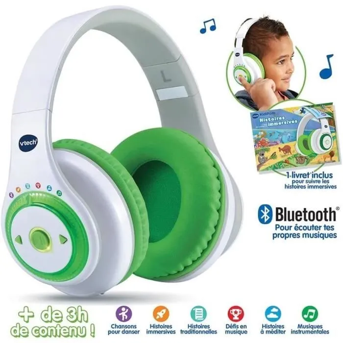 Casque audio interactif pour enfants - VTECH - Kidi Audio Max - Réglage du volume sonore - Livret imagé inclus-5