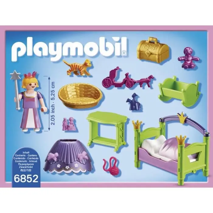 PLAYMOBIL - Princess - Chambre de Princesse - Coffre doré - Chat - Lit - Jouets - Fille - 4 ans-2
