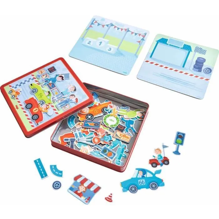 HABA Ensemble de jeu magnétique Zippy Cars 301948-0