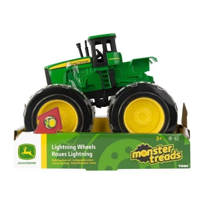 Camion Monster Treads JOHN DEERE avec roues lumineuses - Vert, noir et jaune - Pour enfants à partir de 3 ans-5