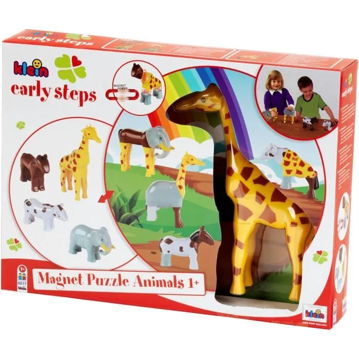 Animaux magnétiques - KLEIN - 0065 - 4 grands animaux Funny Puzzle, boîte ouverte - 16 pièces - Dès 12 mois-3