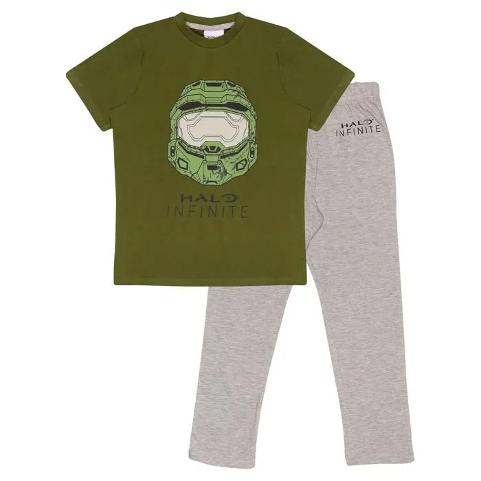 Pyjama - chemise de nuit Popgear - HAL90001BLN57 - Halo Infinite Helm Jungen Long Pyjamas Set Ensembles Fille-0