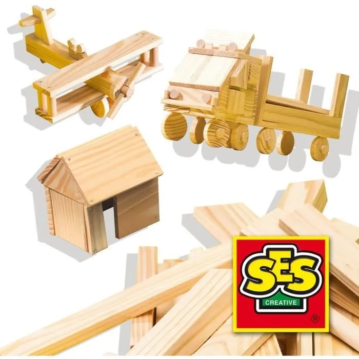 Atelier de menuiserie grande - SES CREATIVE - Kit complet - Jouets en bois-4