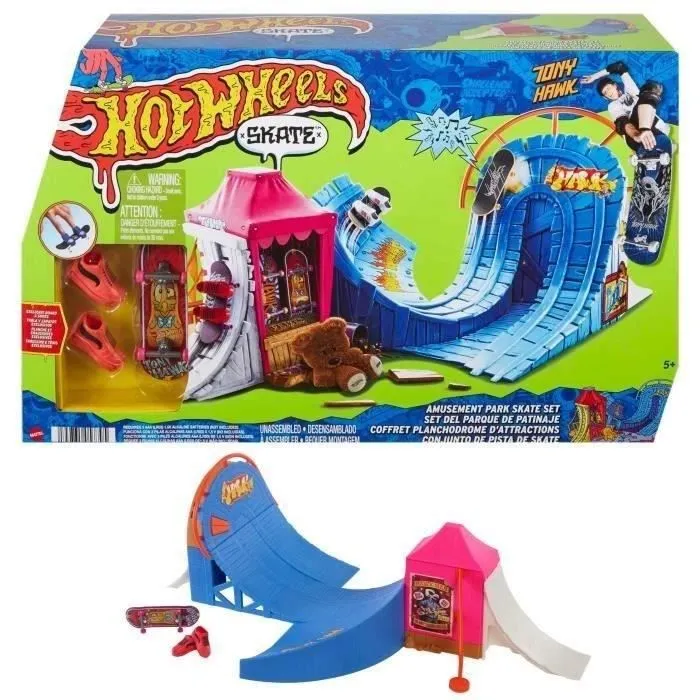 Hot Wheels-Skate-Coffret Skatepark Attractions Tony Hawk HGT95-0