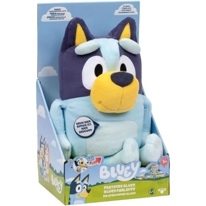 Peluche parlante - BLUEY - Bluey - 33 cm - Voix officielle - Musique du générique-0