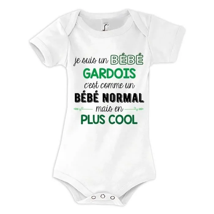 Body bébé fier d'être Gardois - Blanc - Bébé Garçon-0