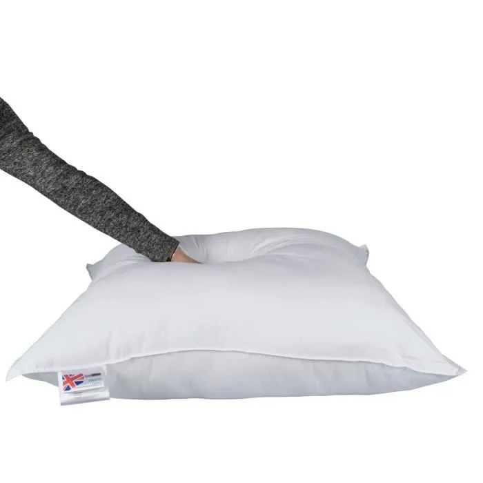 Oreiller carré - HOMESCAPES - 80 x 80 cm - Lot de 2 - 100% Microfibre - Hypoallergénique-2