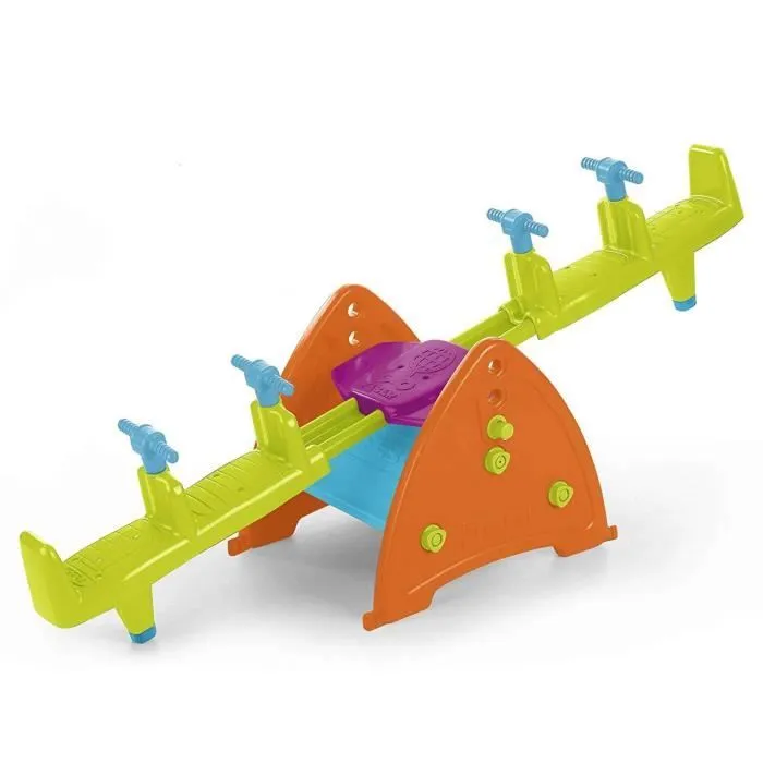 Balançoire Trébuchet 4 places - FEBER - Réglable en hauteur - Acier renforcé et plastique-1