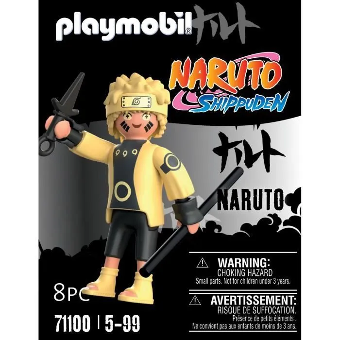 PLAYMOBIL 71100 Naruto Rikudou Sennin Mode, Naruto Shippuden, Figurine de Collection avec Accessoires, Dès 5 ans-2