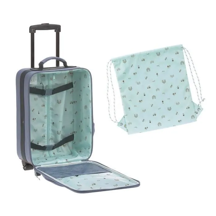 Trolley - Lässig - Adventure - Bleu - Souple - 2 Roulettes-1