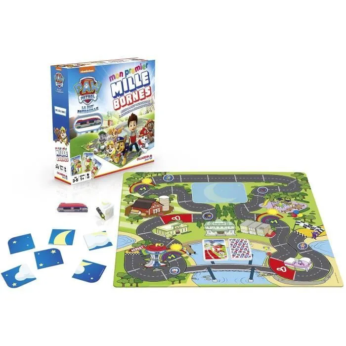 MILLE BORNES PAT PATROUILLE - Jeu de société - DUJARDIN - La Pat' Patrouille sauve la Grande Vallée dans ce jeu collaboratif-1