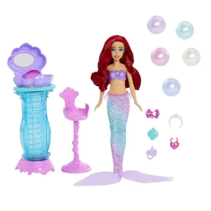 Princesses Disney-Ariel Secrets De Perle-Coffret Poupée Et 5 Surprises - 3ans +- JBF86-8