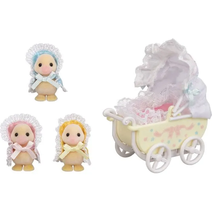 SYLVANIAN FAMILIES - Les adorables triplés canards et landau-0