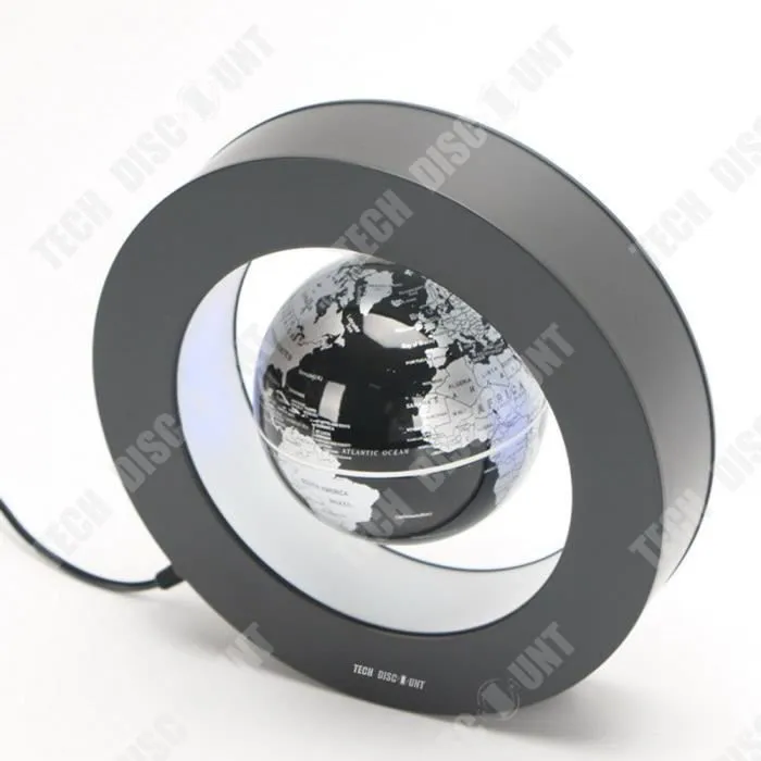TD® globe levitation terrestre lumineux enfant magnétique interactif vintage décoratif flottant sans fil anglais qui tourne suspendu-1