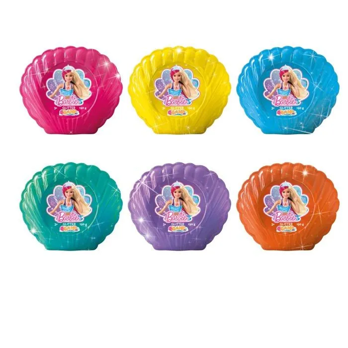 Jeu de peinture Lisciani giochi - 91935 - Liscianigiochi BARBIE SAND BEACH SHELL 150 GR IN DISPLAY-0