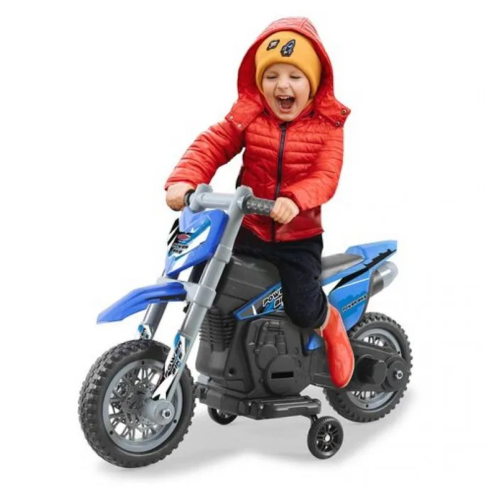 Véhicule électrique pour enfant - JAMARA - RIDE-ON MOTO POWER BIKE BLU 6V - Mixte - 18 mois - Bleu-3