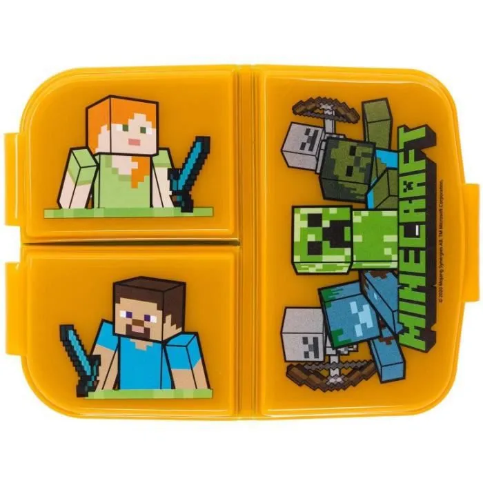 Boîte à goûter - Stor - Minecraft - Multi compartiments - Orange - Enfant-2